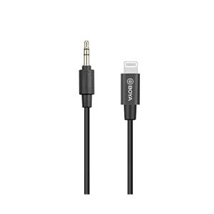 Boya 3.5mm Male TRS to Male lightning adapter cable (20cm) BY-K1