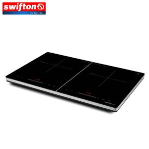 Swifton Double 2 Induction Cooktop Anti Overflow Protection 9 Cooking Power level Power Booster Child Lock Timer SN-i25DH