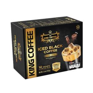 King Coffee Iced Blacked Instant Coffee 10 Sachets 160Gm